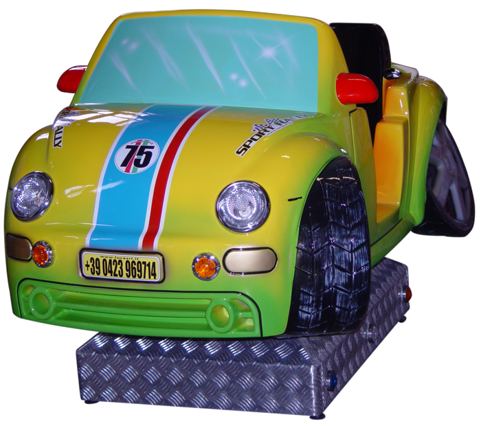 Een gele racebuggy voor kinderen | Amuse Kiddy Rides